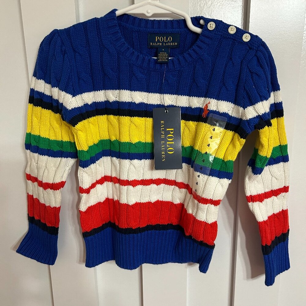 Polo Ralph Lauren Toddler Girls Sweater 4T NEW WITH TAGS
